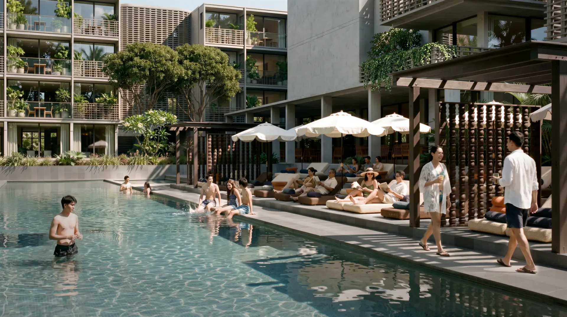 Poolside Lounging